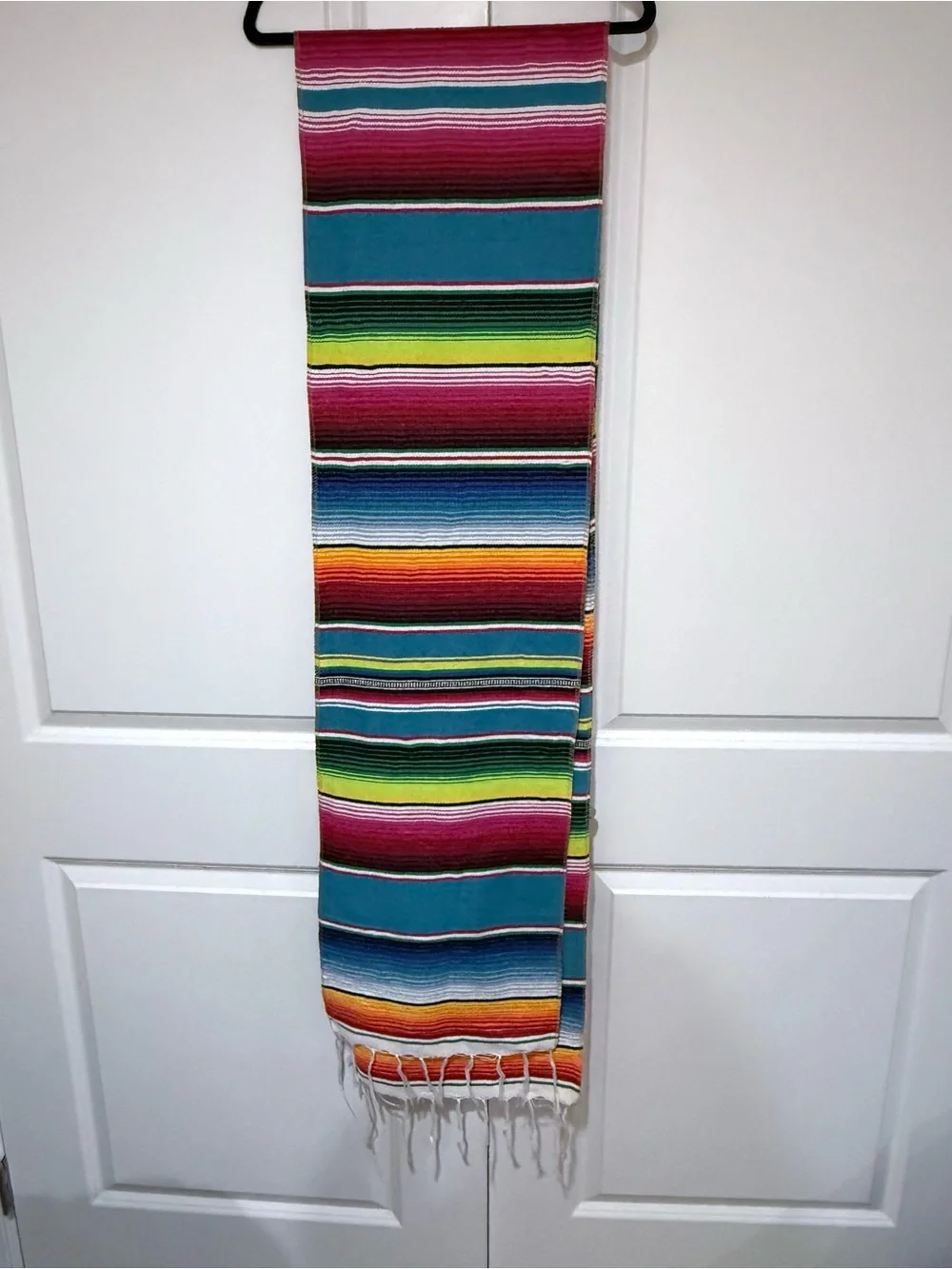Colorful Mexican Serape-Style Woven Runner